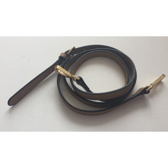 Calvin Klein CLIP-ON MUSTARD BROWN IMPRINTED REPLACEMENT SHOULDER STRAP NEW S - Picture 2 of 7